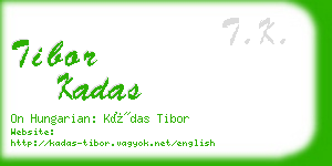 tibor kadas business card